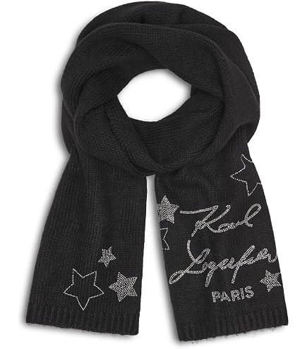 KARL LAGERFELD Paris Women's Accessories Scarf,Black,1SZ at Amazon